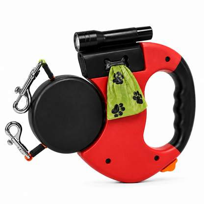 Dualix™ 360° Anti-Tangle Dual Retractable Dog Leash